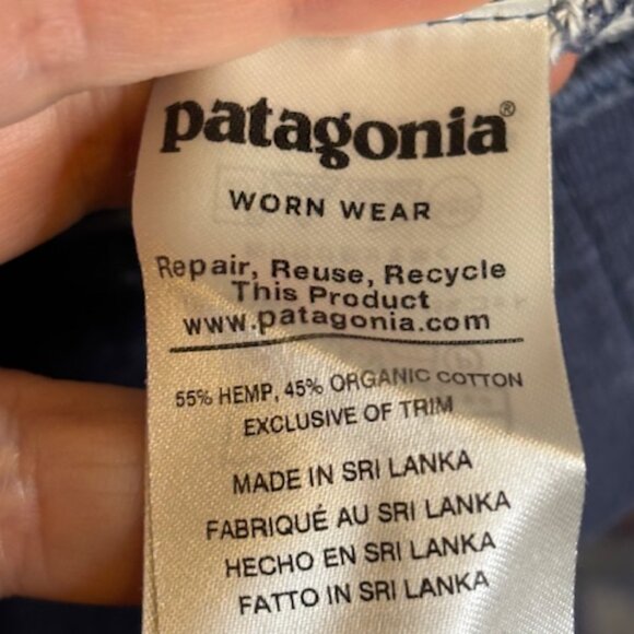 Patagonia Sweatshirt Men's Size XL Crewneck Blue White Stripes - Picture 4 of 4